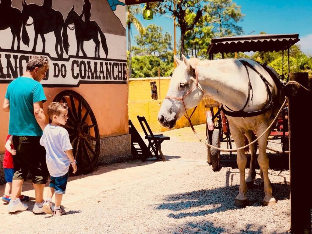 Rancho do Comanche em São Bernardo do Campo, com tirolesa e área para música ao vivo