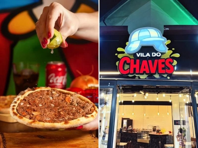 Esfihas gigantes com tema do Chaves na Esfiharia do Chaves